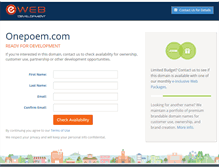Tablet Screenshot of onepoem.com